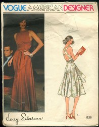 1228 75 J SILVERMAN STRAPPY BK X HALTER DRESS LENGTHS PATTERN 14